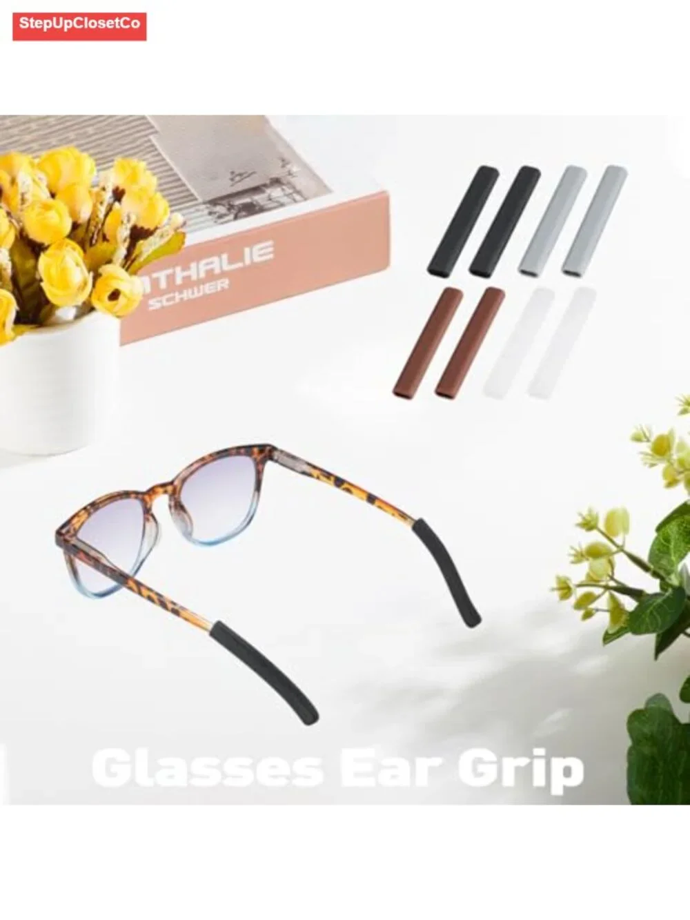 Anti-Slip Silicone Glasses Ear Cushions Temple Tips Covers for Reading